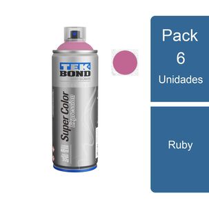 Pack 6 Pinturas Aerosol / Spray Expression Ruby Tekbond